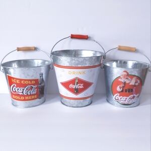 3 Coca-Cola buckets 